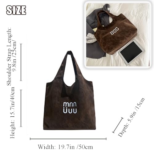 Bolso Tote Slouchy con Estampado de Letras para Mujer miniatura 5