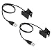 Zacro Fitbit Charge 2 Charger 2Pcs Replacement USB Charger Charging Cable for Fitbit Charge 2 with Cable Cradle Dock Adapter for Fitbit Charge 2(1.6 feet)