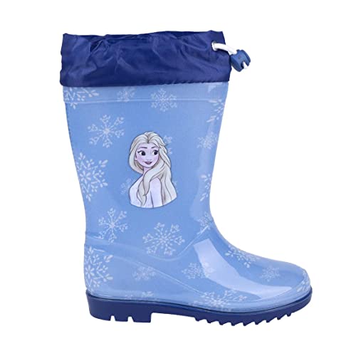CERDÁ LIFE'S LITTLE MOMENTS - Botas de Agua Niña de Princesa Elsa de Frozen con Stopper Regulador para Mayor Ajuste y Minimizar la Entrada de Agua - Licencia Oficial Disney