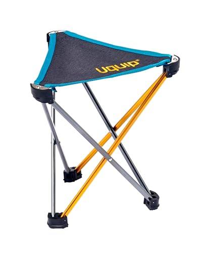 Uquip Leichtgewichtshocker Trinity M Mini Dreibein Hocker Campinghocker 150 kg Blue/Yellow