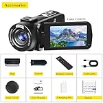 Video Camera, Full HD 1080P 30MP Camcorder, Vlogging Camera for YouTube with Infrared Night Vision, 18X Digital Zoom 3.0“ LCD Screen Digital Camera, Video Recorder with Remote Control and Battery - Image 2