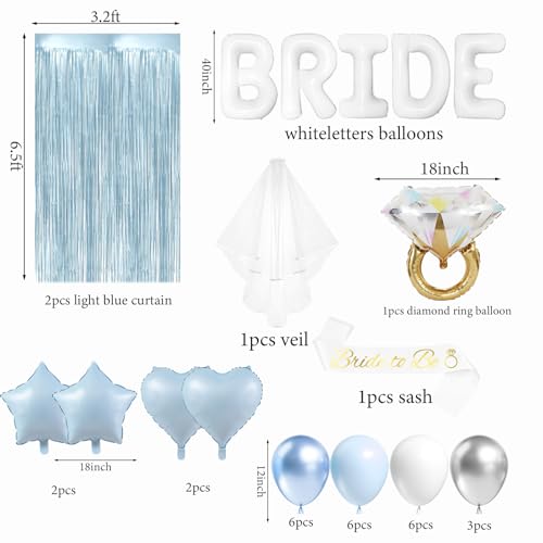 Ballons de douche Bride to Be et déco EVJF cœur - 2
