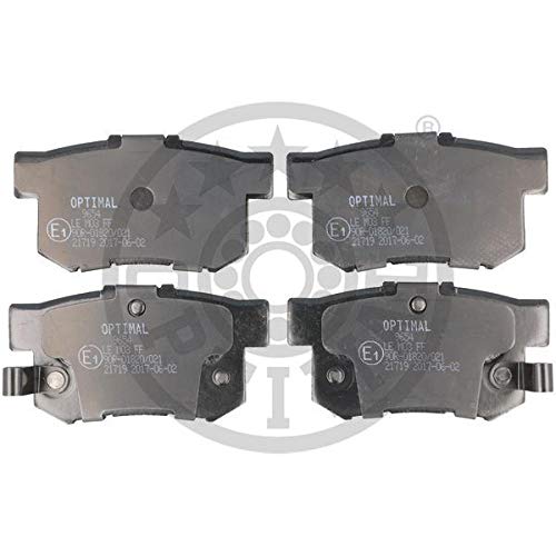 OPTIMAL BP-09654 Juego de pastillas de freno de disco, pastillas de freno traseras