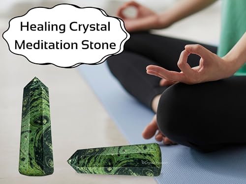 Image of Certified Kambaba Jasper Crystal Tower Obelisk Point for Chakra, Healing and Balancing - AAA Grade Original Certified Gemstone Agate for Reiki Meditation Yoga Spiritual (2-3 Inches)