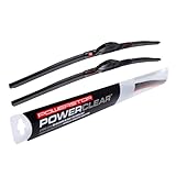 POWERSTOP PowerClear PCK-2222-1 Front 22" + 22" Windshield Wiper Blade Set J-Hook Type For Ford F150/F250/F350, Chevy Silverado 1500/2500/3500, Sierra 1500/2500/3500, Expedition, [Model Specific]