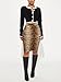 Women's Knee Length Pencil Skirt - High Waisted Leopard Print Bodycon Summer Casual Tight Work Skirts Cheetah Brown M