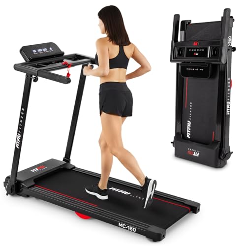 FITFIU Fitness MC-160 - Tapis Roulant 2 in 1 per Camminare e Correre, Pedana Pieghevole, 12...