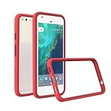 RhinoShield Bumper Case for Pixel XL [CrashGuard] | Shock Absorbent Slim Design Protective Cover [3.5 M / 11ft Drop Protection] - Red