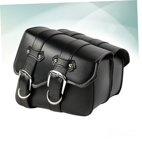 Bolsa lateral negra para motocicleta con alforja colgante de cuero PU para moto eléctrica miniatura 7