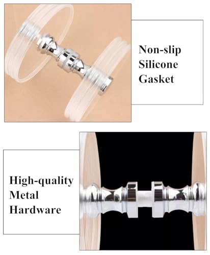 Ensemble de quincaillerie de porte transparente push-pull en acrylique durable - 5