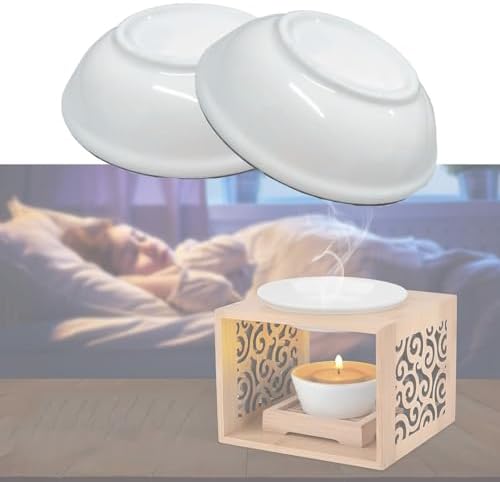 2 piezas Cuenco de Cerámica Repuesto Tazón de Calentador de Aceit...