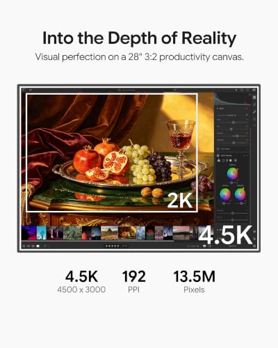 Image of P20 28 inch 4.5K UHD Monitor, IPS Glossy (Honeycomb Without Stand)