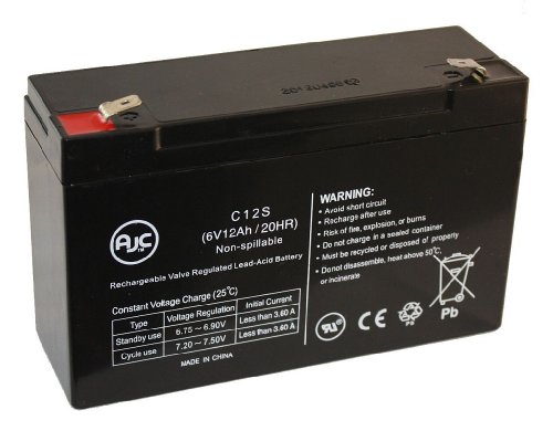 B&B HR6-12 6V 12Ah Sealed Lead Acid Battery - This is an AJC Brand174; Replacement