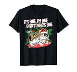 Photo Gallery christmas funny cat it s fine i m fine everything is fine maglietta Photo Gallery christmas funny cat it s fine i m fine everything is fine maglietta