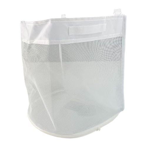 Nuytghr Organizador de juguetes de baño, cesta de ducha de malla para niños, contenedor montado en la pared, 9.65 x 9.06 x 10.63 pulgadas, ahorro de espacio, almacenamiento de baño, jabón corporal y