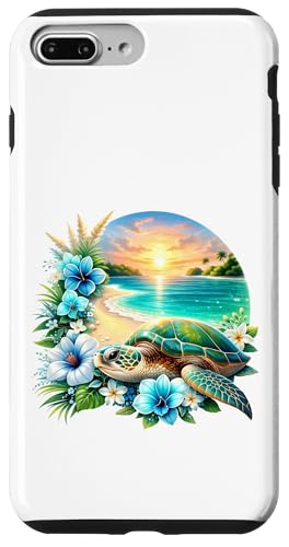 �E�~�K���ƔM�т̉Ԃ̃A�[�g�V�[ �X�}�z�P�[�X iPhone 7 Plus/8 Plus �p