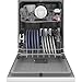 GE GDF535PGRWW 55 dBA White Front Control Dishwasher