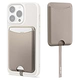 [CYRILL] by Spigen Card Holder KajukMag Wallet 用 Magsafe 対応 カードケース マグネットカード入れ iPhone カードホルダー Qi充電 対応iPhone12 iPhone13 iPhone14 iPhone15 シリーズ 対応 マグセーフアクセサリー（クリーム）
