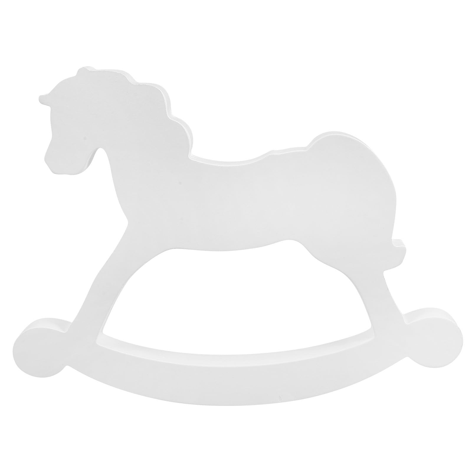 FRCOLOR 5 Pièces Décoration de Noël Suspendue Cheval Blanc en Bois,
