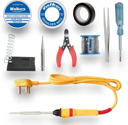 See full amazon price history chart for Walkers Beginners 10in1 Mobile Soldering Iron Equipment Tool Machine Combo Kit Set with Flux Paste and Wire 25 W Simple (Flat, Pointed Tip) Walkers Beginners 10in1 Mobile Soldering Iron Equipment Tool Machine Combo Kit Set with Flux Paste and Wire 25 W Simple (Flat, Pointed Tip) (B09GLX212M) Amazon Price History, Amazon Price Tracker