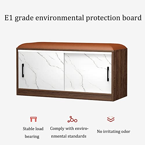 Banc d'entrée à chaussures en bois pour optimiser le rangement des petits espaces