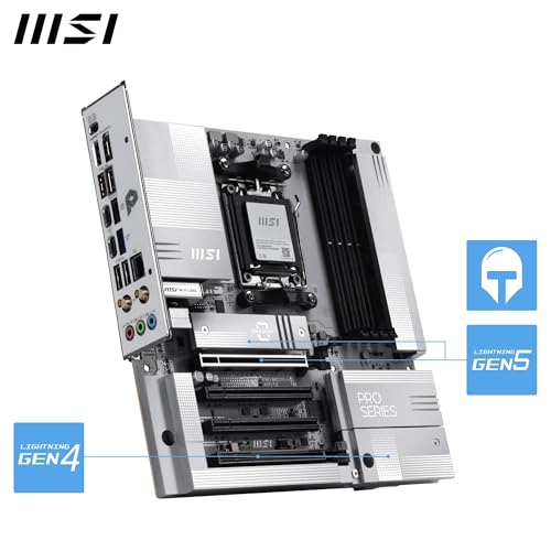 MSI PRO B850M-A WiFi PZ Motherboard, Back-Connect mATX - Supports AMD Ryzen 9000/8000 / 7000 Processors, AM5 - DDR5 Memory Boost (8200+ MT/s OC), PCIe 5.0 x16 & 4.0 x4, M.2 Gen5, Wi-Fi 7, 5G LAN by msi - Image 5