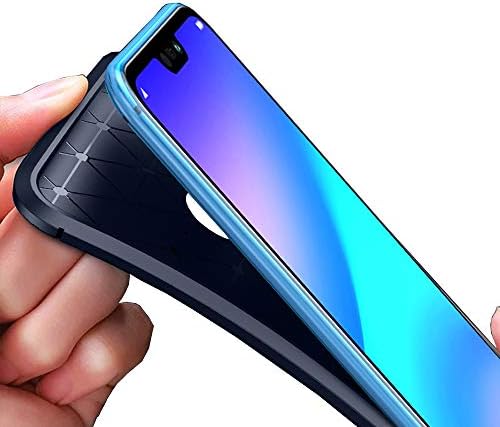 Phone Case for Huawei P20 Lite/Nova 3E with Tempered Glass Screen Protector Cover Cases and Mobile Cell Accessories Slim Thin Rugged Silicone Rubber Soft Bumper Huewai P20lite P 20 Hawaii Hwauei Blue