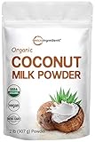 Micro Ingredients Organic Coconut Milk Powder, 2 Pound (32 Ounce), Plant-Based Creamer, Perfect for Coffee, Tea and Smoothie, Non-GMO and Vegan Friendly