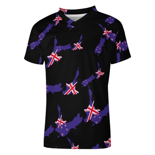 Camiseta de fútbol de Nueva Zelanda para hombre cómoda para jugar partidos y torneos 5