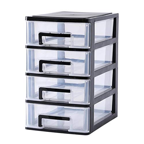 Boîte de rangement transparente cosmétiques et mini tiroir de bureau en plastique rigide