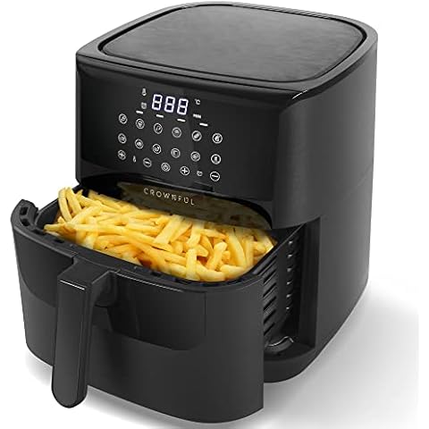 CROWNFUL Luftfritteuse 6.5L, 7QT Heißluftfriteuse elektrische 12 in 1 Öllose Herd , Heissluft Fritteusen mit LCD Touchscreen und 12 Voreinstellungen, präzise Temperaturregelung Cover