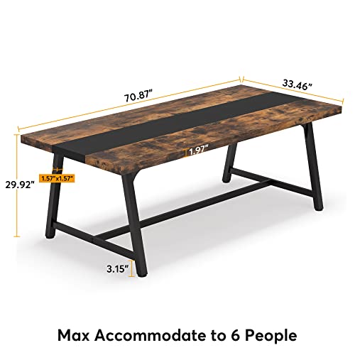 image for Tribesigns 6FT Rectangle Conference Table, 70.87L x 33.46W x 29.92H In