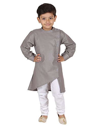 AJ DEZINES bambini indiani indossano Kurta tuta pigiama. grigio. (10-11 anni)