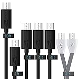Royal Flag USB 2.0 A Male To Micro B Sync and Charging Cable, 6 Pack (1 Feet, 4 Feet, 10 Feet)