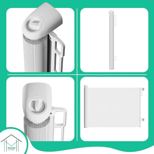 Portão retrátil para bebês, portão de segurança interno/externo para crianças, animais de estimação,