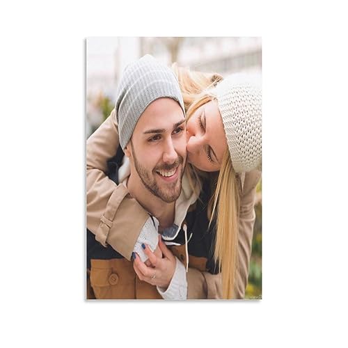 Portrait abstrait couple sur toile 50x75cm pour decoration murale de bureau et chambre