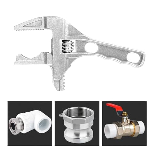 Image of Multi-Functional Adjustable Wrench | 5-in-1 Heavy-Duty Spanner for DIY, Plumbing, and Mechanical Repairs | Ergonomic Grip & Durable Steel Build