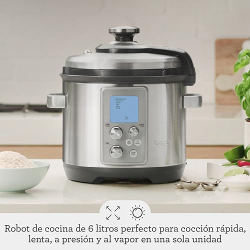Miniatura 2 de Sage - The Fast Slow Pro - Cocción A Presión, Cocción Lenta, Saltear, Cocinar Al Vapor, Guisar, Acero Inoxidable Cepillado