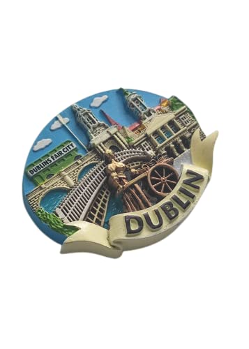 Imán decorativo 3D Dublin Irlanda para refrigerador miniatura 4