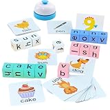 Gioco di ortografia, Attività in legno per bambini - Attività di costruzione di parole con schede flash - Per bambini dai 3 anni a casa aula scolastica scuola scuola scuola asilo nido nido fest