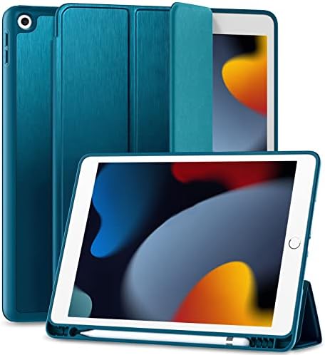 Maledan Case Compatible with iPad 9th/8th/7th Generation Case, Premium PU Leather + Soft TPU Back Case with Pencil Holder, Auto Sleep/Wake 10.2 Inch iPad Case Cover 2021/2020/2019 - Grass