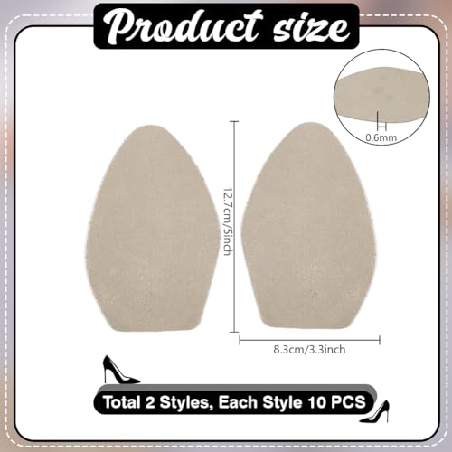 Protectores para suela de zapato 20 piezas Beige 3.2x5 in miniatura 2
