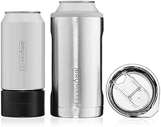 BrüMate HOPSULATOR TRíO 3-in-1 Stainless Steel Insulated Can Cooler, Works With 12 Oz