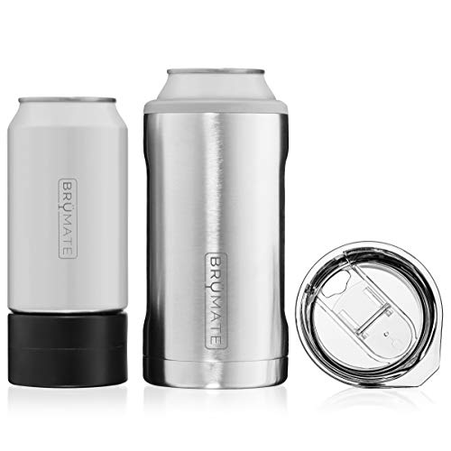 BrüMate HOPSULATOR TRíO 3-in-1 Stainless Steel Insulated Can Cooler, Works With 12 Oz