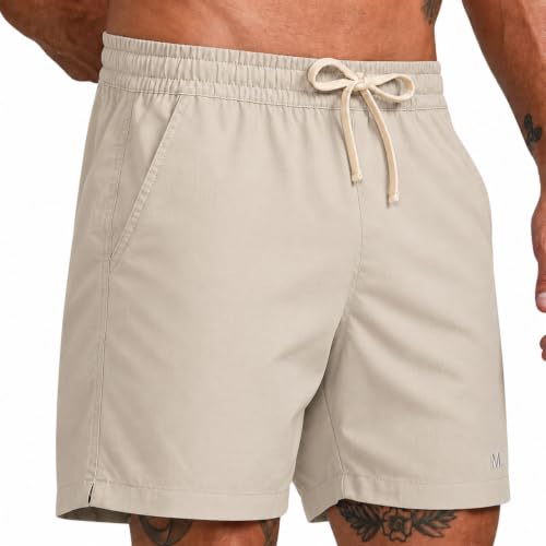 MASH Short Praia Masculino Bermuda Dryfit Elastano Solid Colors, Areia, M
