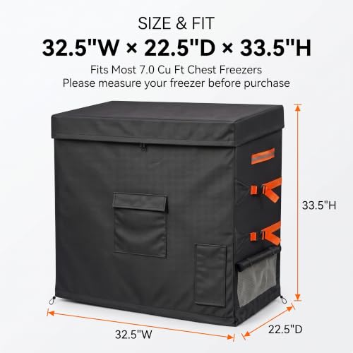 Baoentcmor Deep Freezer Cover, 7.0 Cu Ft Chest Freezer Cover, Black by Baoentcmor - Used condition - Image 7