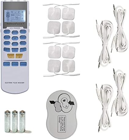 HealthmateForever YK15AB TENS unit EMS Muscle Stimulator 4 outputs 15 modes Handheld Electrotherapy device | Electronic Pulse Massager for Electrotherapy Pain Management Pain Relief Therapy: Chosen by Sufferers of Tennis Elbow, Carpal Tunnel Syndrome, Arthritis, Bursitis, Tendonitis, Plantar Fasciitis, Sciatica, Neck Back Pain, Shin Splints, Hamstrings and other Inflammation Ailments Patent No. USD723178S