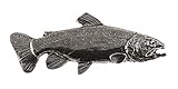Brown Trout, Fish Pin, Pewter, F011, 2”, German Brown Trout, Brownie, Salmo trutta, Lapel Pin, Hat Pin, Pins, Brooch, Jewelry, Gift, 100% Handmade in the USA, Over 200 Fish Designs Available.