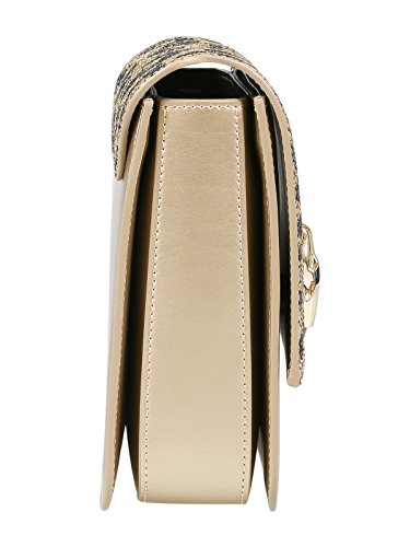 ROBERTO CAVALLI Class GWLPCF D61 Milano Rmx 00 Gold/Black Large Shoulder Bag3