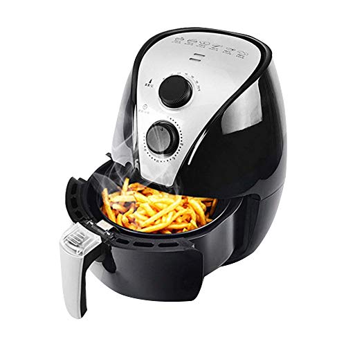 Air Fryer,Heißluftfritteuse Friteuse,1400 Watt gesundes Kochen fritteuse ohne fett 360 Grad mit Umluft,Hochwertiger Kunststoff/Edelstahl mit Frei